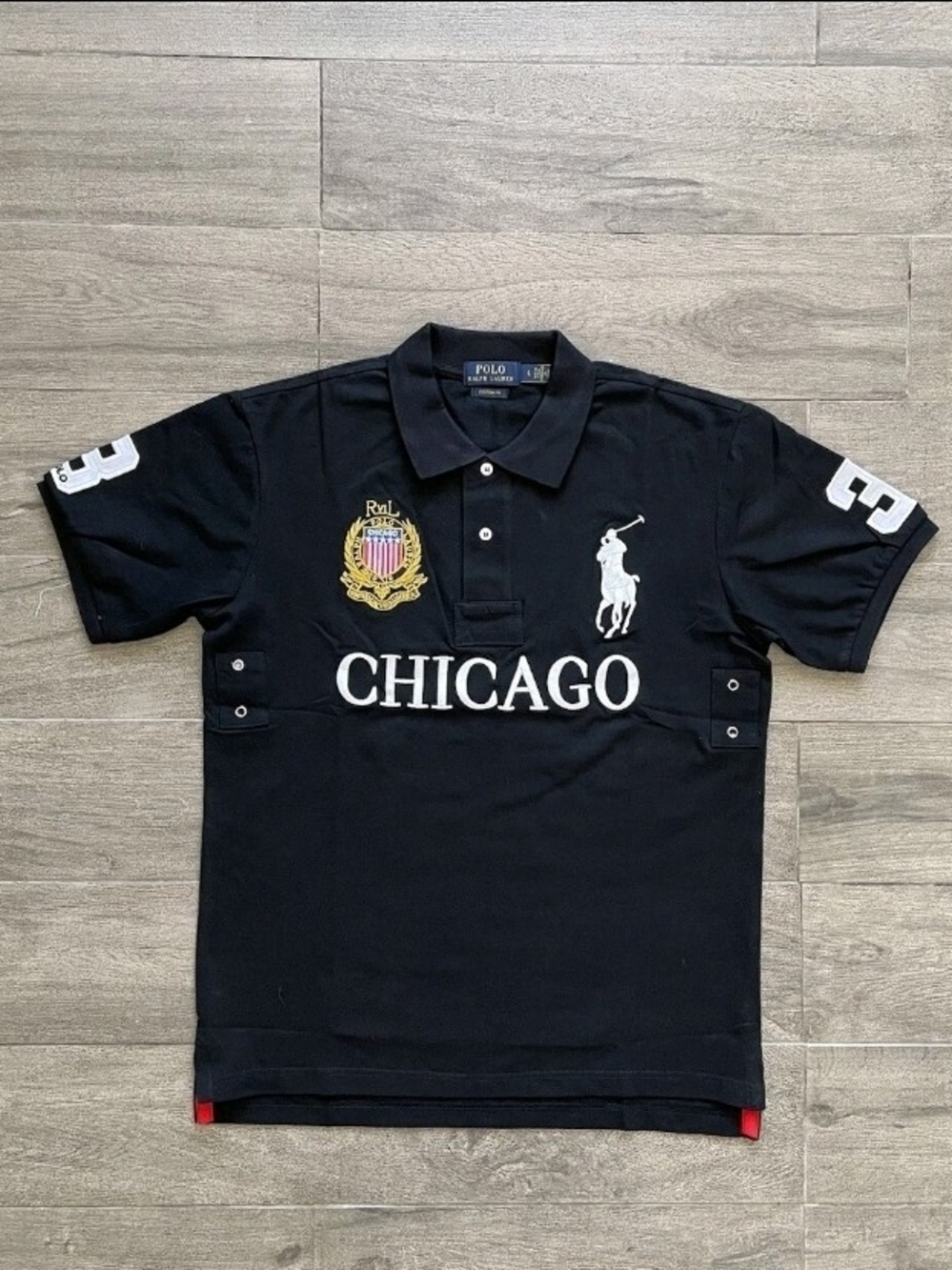 Polo by Ralph Lauren Black Chicago Crest Polo Shirt